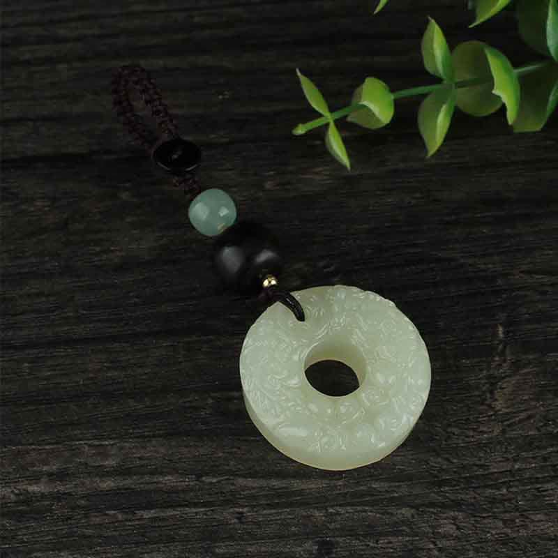 Buddha Stones PiXiu Jade Peace Buckle Abbondanza Ricchezza Portachiavi - Image 7