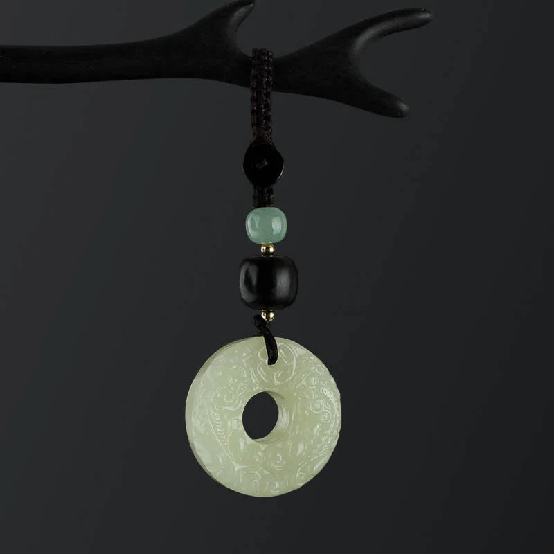 Buddha Stones PiXiu Jade Peace Buckle Abbondanza Ricchezza Portachiavi - Image 8