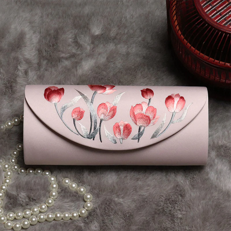 Buddha Stones Plum Bossom Tulipano Su Ricamo Borsa da sposa Borsa a tracolla Borsa a mano - Image 19