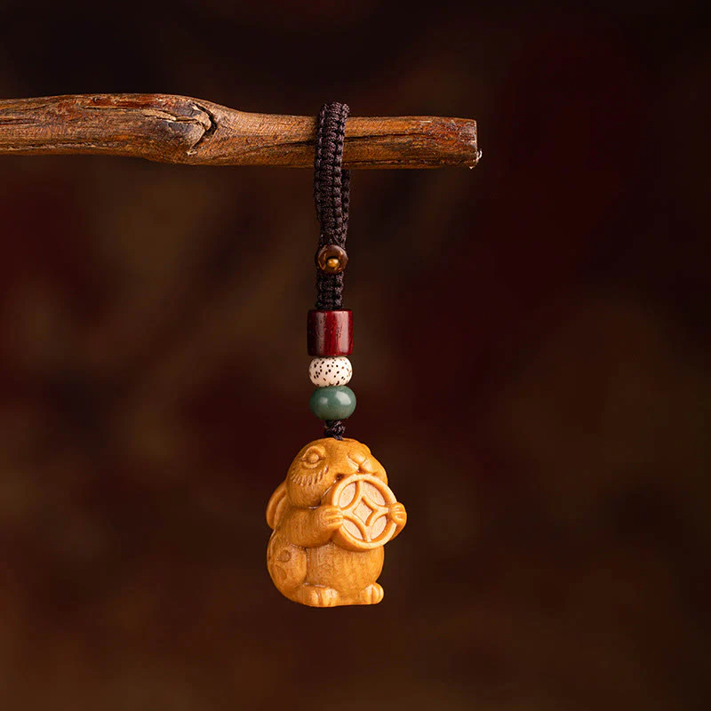 Buddha Stones Portachiavi con benedizione dei semi di Bodhi della stella e della luna del sandalo rosso dell'anno del cavallo - Image 17