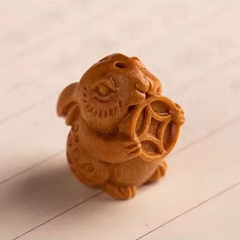 Buddha Stones Portachiavi con benedizione dei semi di Bodhi della stella e della luna del sandalo rosso dell'anno del cavallo - Image 18