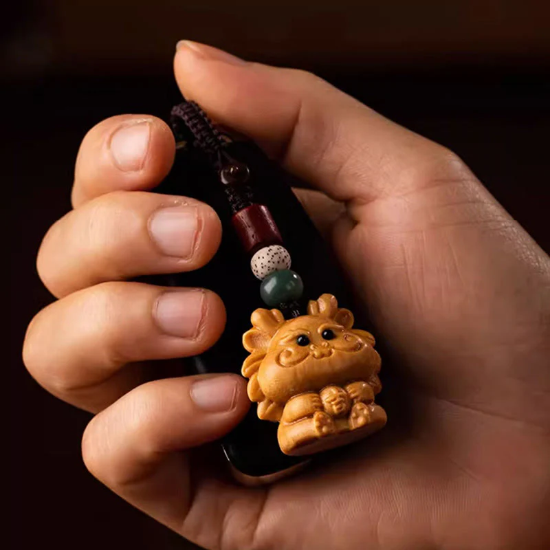 Buddha Stones Portachiavi con benedizione dei semi di Bodhi della stella e della luna del sandalo rosso dell'anno del cavallo - Image 23