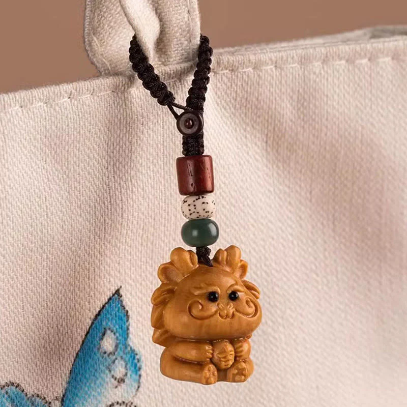 Buddha Stones Portachiavi con benedizione dei semi di Bodhi della stella e della luna del sandalo rosso dell'anno del cavallo - Image 25