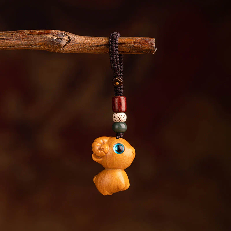 Buddha Stones Portachiavi con benedizione dei semi di Bodhi della stella e della luna del sandalo rosso dell'anno del cavallo - Image 33