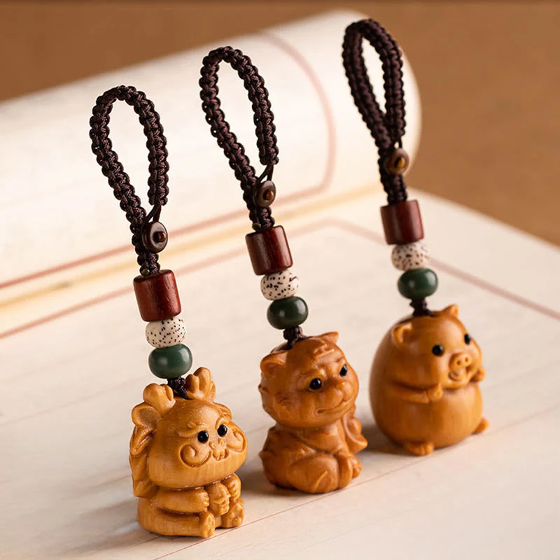Buddha Stones Portachiavi con benedizione dei semi di Bodhi della stella e della luna del sandalo rosso dell'anno del cavallo - Image 50