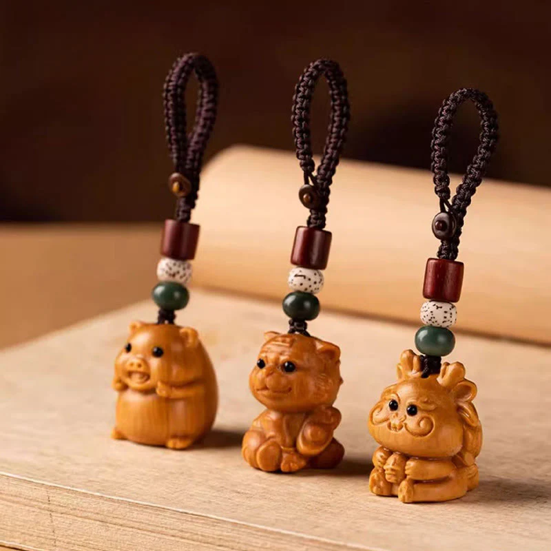 Buddha Stones Portachiavi con benedizione dei semi di Bodhi della stella e della luna del sandalo rosso dell'anno del cavallo - Image 51
