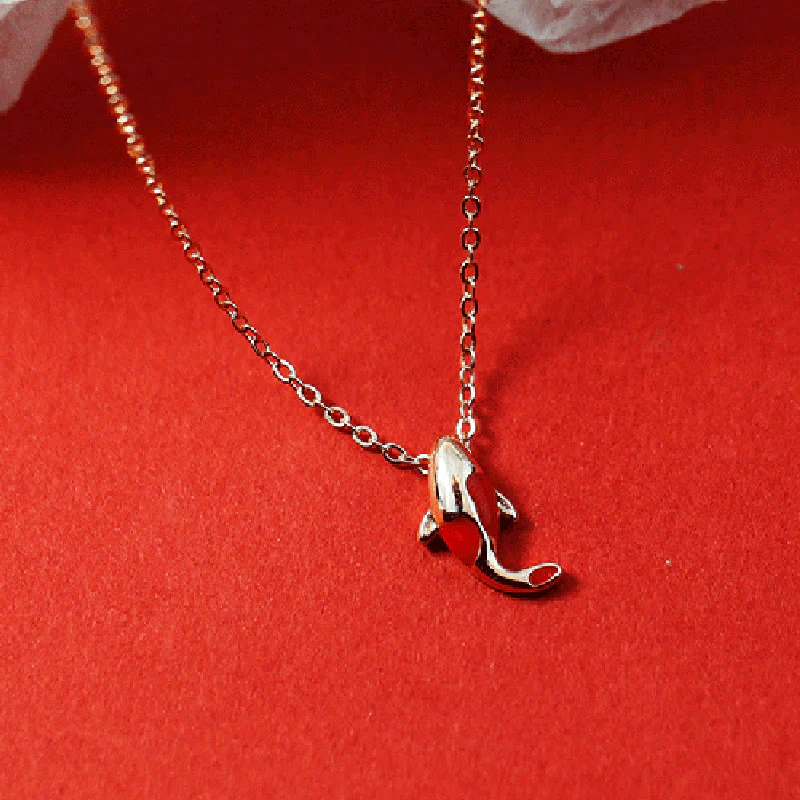 Buddha Stones Rame Koi Pesce Ricchezza Collana Pendente Corda Rossa Bracciale Orecchini Set - Image 12