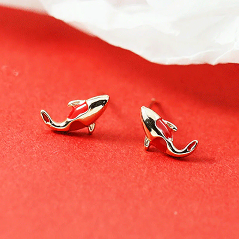 Buddha Stones Rame Koi Pesce Ricchezza Collana Pendente Corda Rossa Bracciale Orecchini Set - Image 15