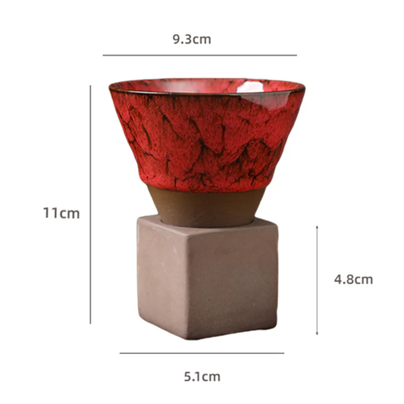 Buddha Stones Retro Kiln Change Tazza da caffè in ceramica Tazza da caffè espresso con base da 200 ml - Image 13