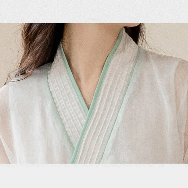 Buddha Stones Retro Preghiera Zen Meditazione Spirituale Pratica Chiffon Abbigliamento Donna Set - Image 9