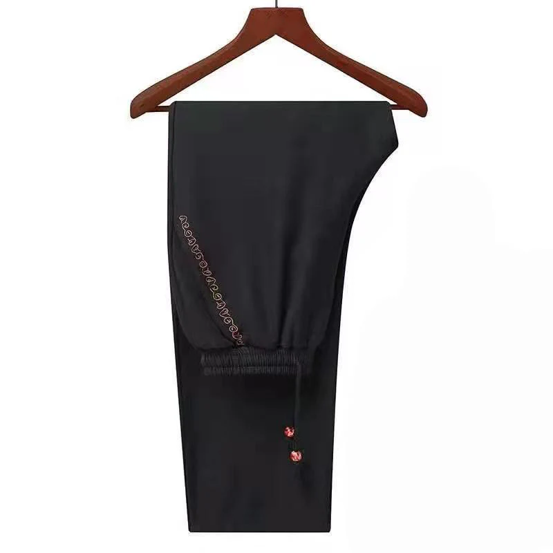 Buddha Stones Ricama Drago Maniche Girate Casual Rana-bottoni Fibra di Poliestere Giacca Camicia Pantaloni Abbigliamento Uomo - Image 24