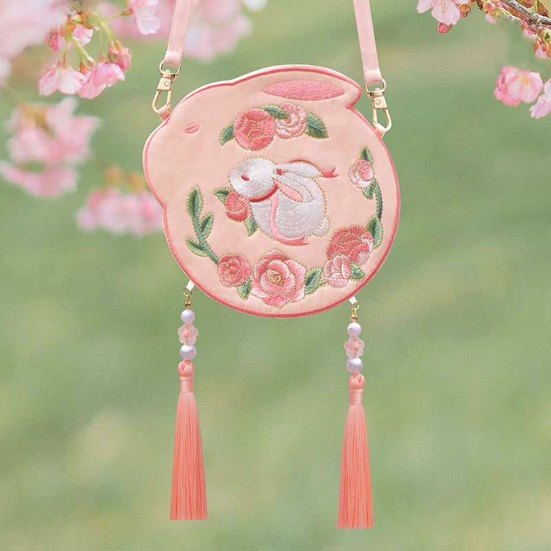 Buddha Stones Ricamo Panda Fortunato Gatto Shiba Inu Cervo Coniglio Volpe Fiore Animale Carino Borsa Hanfu Borsa A Tracolla Borsa A Tracolla - Image 32