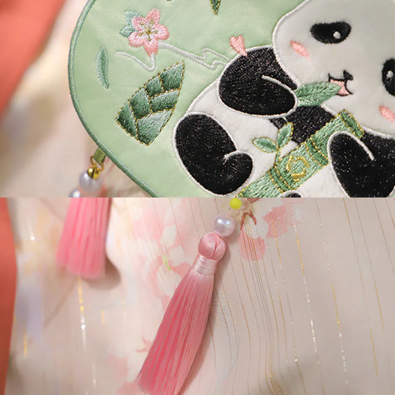 Buddha Stones Ricamo Panda Fortunato Gatto Shiba Inu Cervo Coniglio Volpe Fiore Animale Carino Borsa Hanfu Borsa A Tracolla Borsa A Tracolla - Image 7