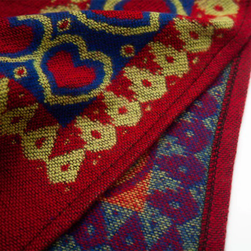 Buddha Stones, rosso, cuore, nappa, mantello con cappuccio, sciarpa da viaggio invernale e accogliente - Image 19