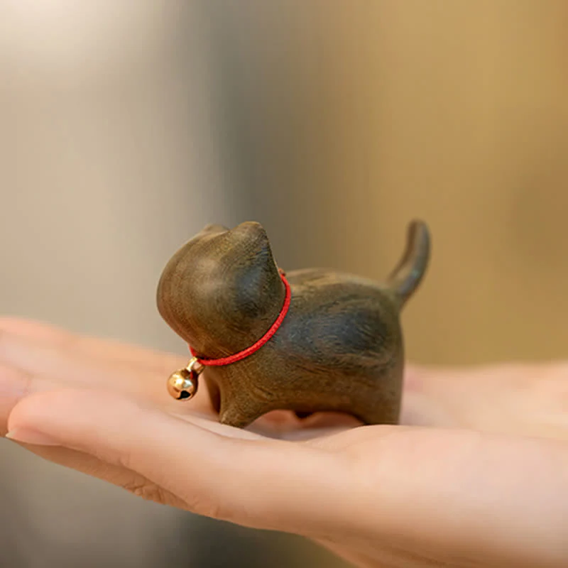 Buddha Stones, Sandalo verde, Piccola foglia, Sandalo rosso, Simpatici animali di gatto, Decorazione rilassante e pacifica - Image 4