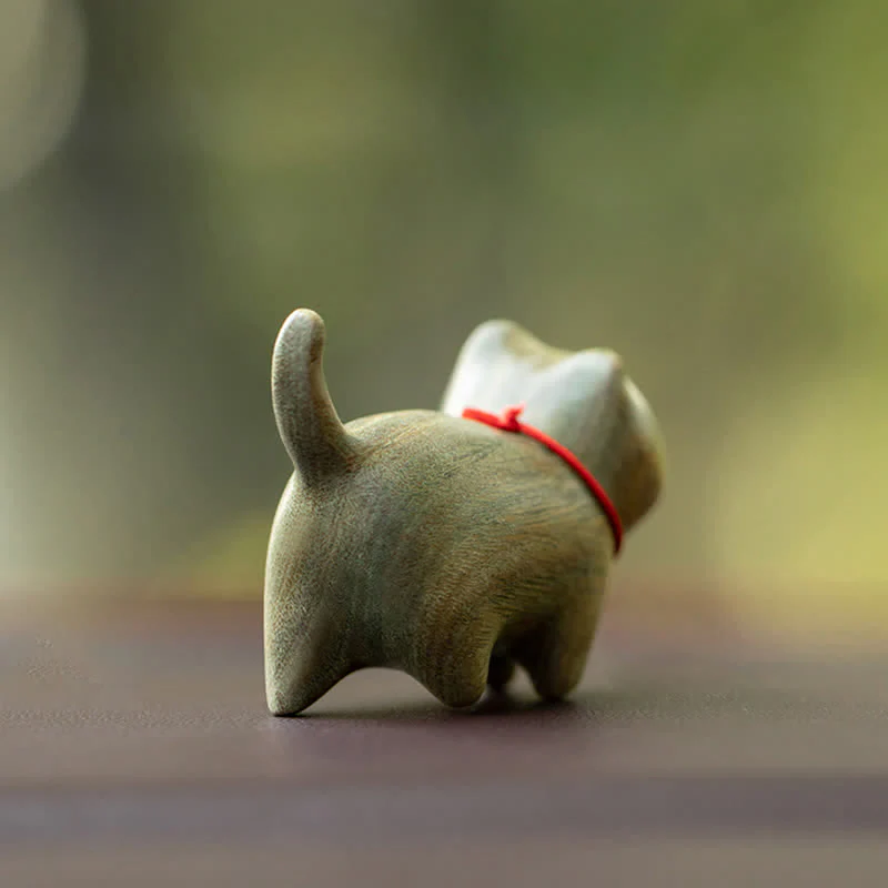 Buddha Stones, Sandalo verde, Piccola foglia, Sandalo rosso, Simpatici animali di gatto, Decorazione rilassante e pacifica - Image 5