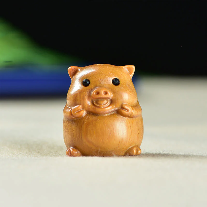Buddha Stones, Sandalo verde, Piccola foglia, Sandalo rosso, Carino maialino, Animali, Decorazione positiva - Image 7