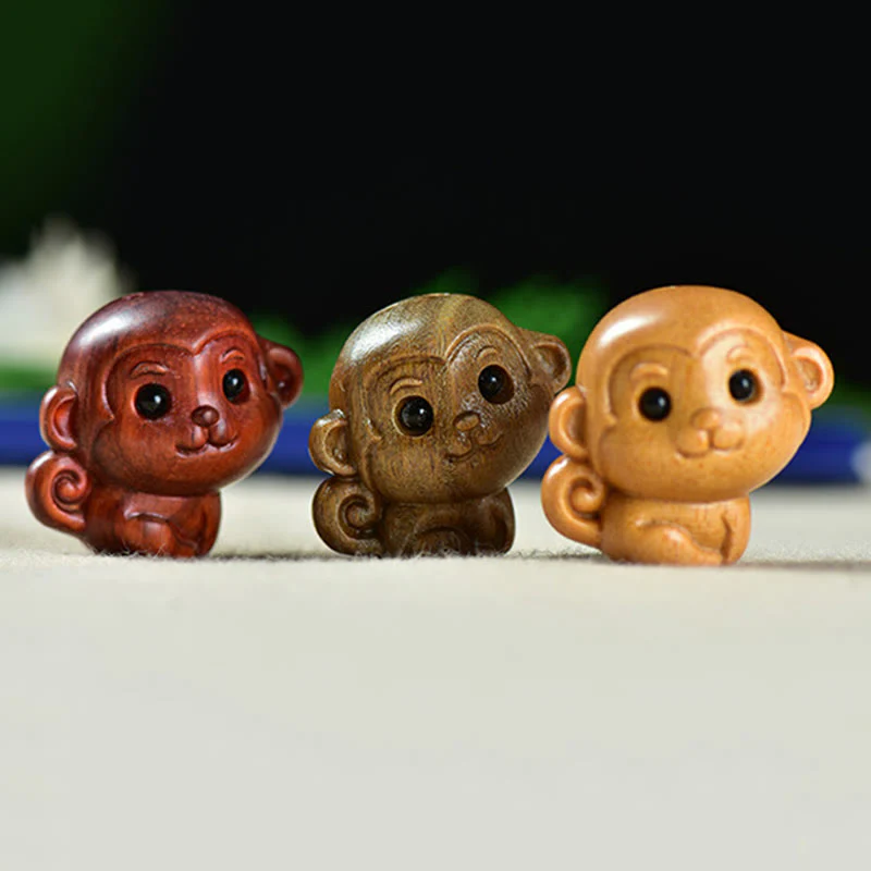 Buddha Stones, sandalo verde, piccola foglia, sandalo rosso, simpatici animali scimmia, decorazione della pace - Image 13