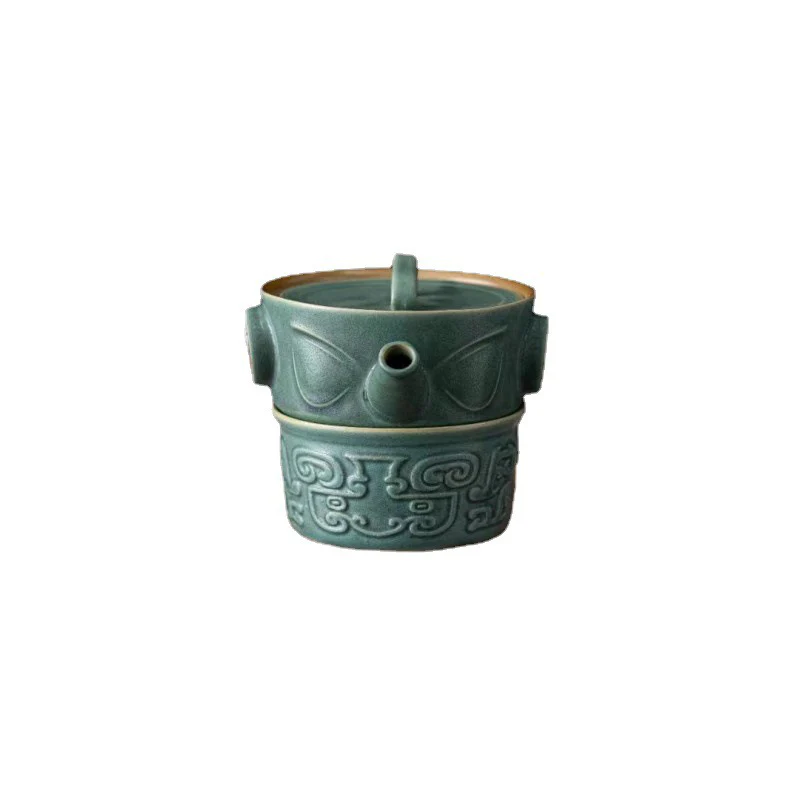 Buddha Stones Sanxingdui Tazza da tè in ceramica Tazza da tè Kung Fu con sacchetto - Image 23