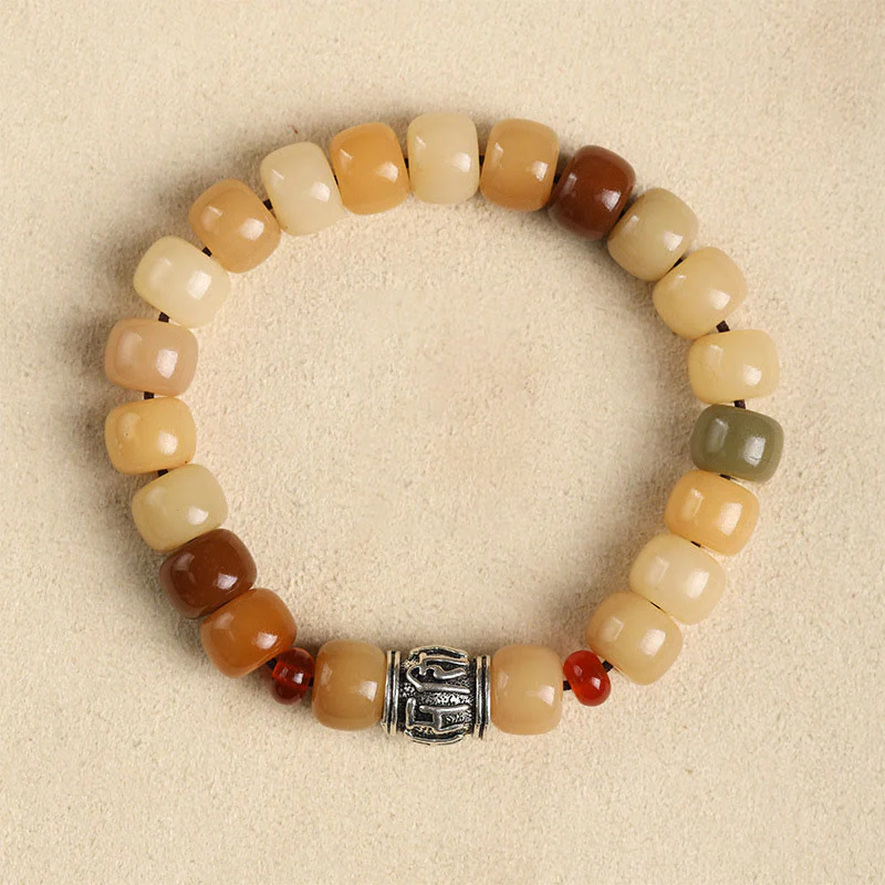 Buddha Stones Semi di Bodhi naturali Il Signore della Foresta dei Cadaveri Om Mani Padme Hum Braccialetto della Saggezza - Image 11