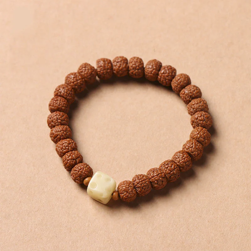 Buddha Stones Semi di Bodhi Perlina Dzi a tre occhi Ciondolo della mano del Buddha Bracciale della ricchezza - Image 20