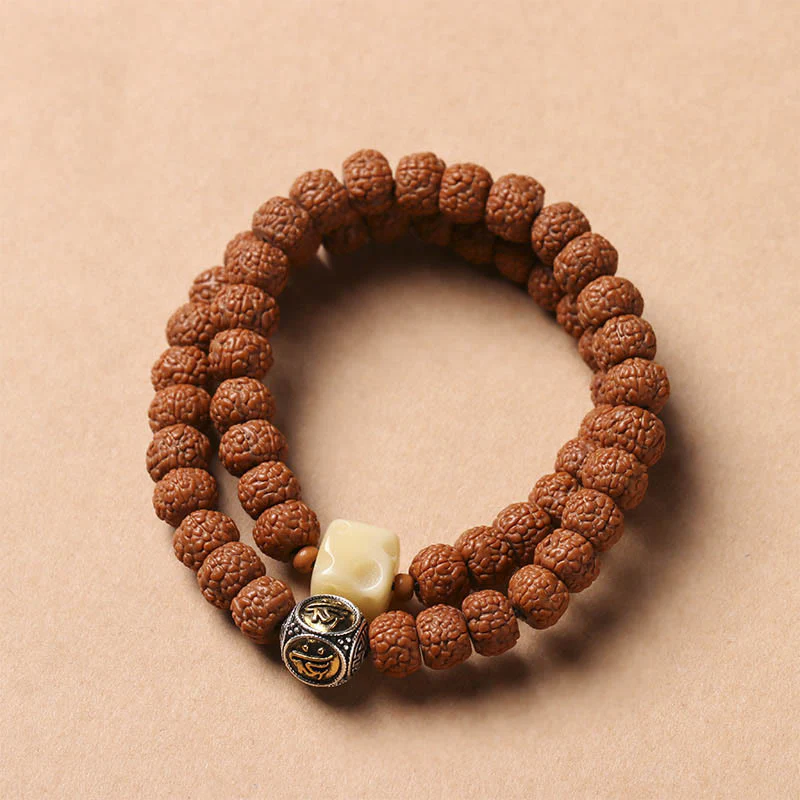 Buddha Stones Semi di Bodhi Perlina Dzi a tre occhi Ciondolo della mano del Buddha Bracciale della ricchezza - Image 23