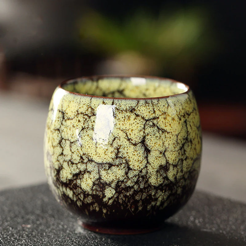 Buddha Stones Semplice multicolore Forno Cambiamento Cinese Jianzhan Tazza da tè in ceramica Kung Fu Tazza da tè 110ml - Image 10