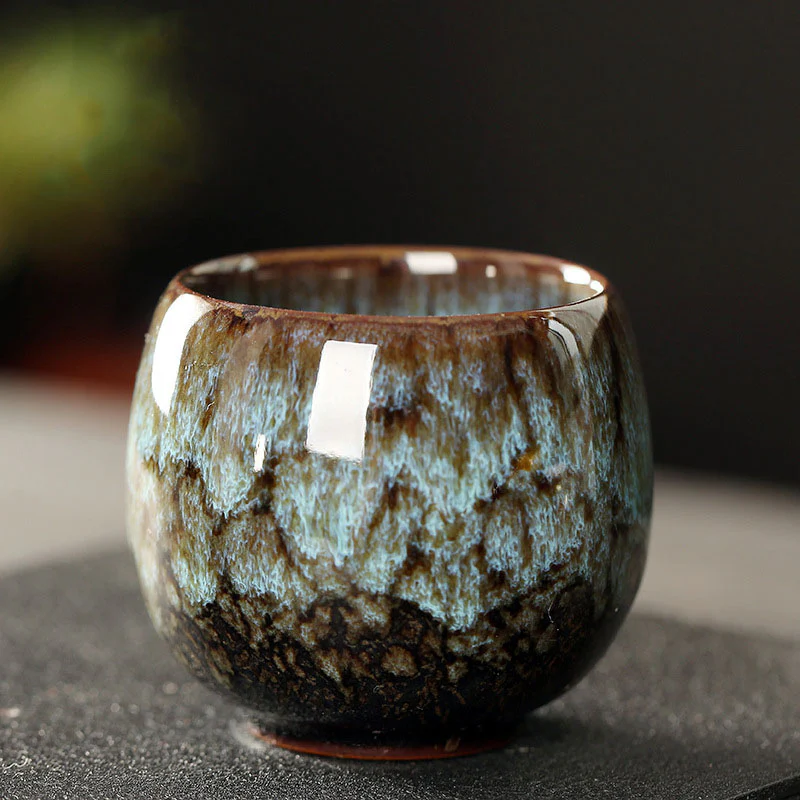 Buddha Stones Semplice multicolore Forno Cambiamento Cinese Jianzhan Tazza da tè in ceramica Kung Fu Tazza da tè 110ml - Image 11