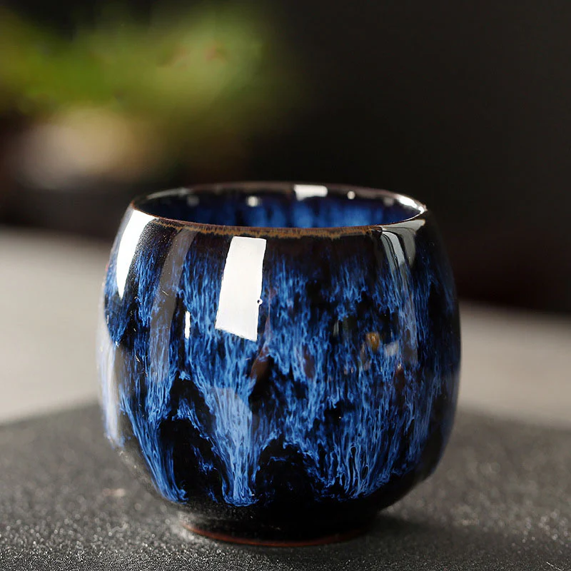 Buddha Stones Semplice multicolore Forno Cambiamento Cinese Jianzhan Tazza da tè in ceramica Kung Fu Tazza da tè 110ml - Image 3