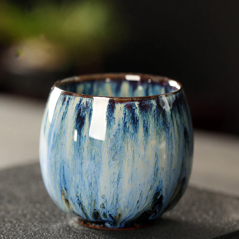 Buddha Stones Semplice multicolore Forno Cambiamento Cinese Jianzhan Tazza da tè in ceramica Kung Fu Tazza da tè 110ml - Image 6