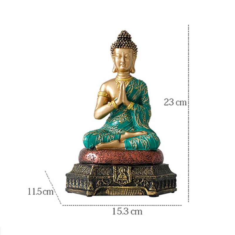 Buddha Stones Statua in resina della compassione del Buddha Decorazione - Image 12