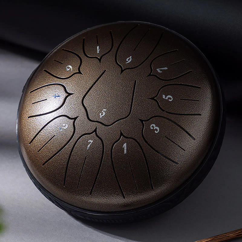 Buddha Stones Steel Tongue Drum Sound Healing Meditazione Yoga Lotus Drum Kit 11 Note 6 Pollici - Image 18