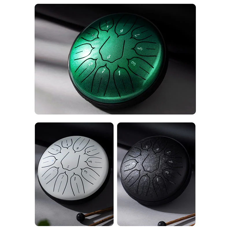 Buddha Stones Steel Tongue Drum Sound Healing Meditazione Yoga Lotus Drum Kit 11 Note 6 Pollici - Image 22