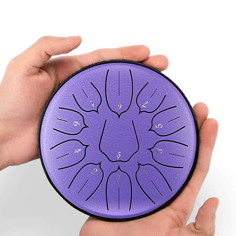 Buddha Stones Steel Tongue Drum Sound Healing Meditazione Yoga Lotus Drum Kit 11 Note 6 Pollici - Image 5