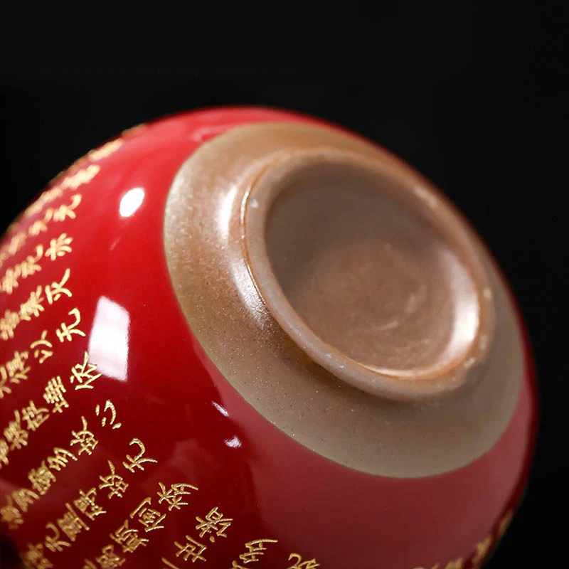 Buddha Stones Sutra del cuore Mantra della grande compassione Tazza da tè in ceramica incisa Tazza da tè Kung Fu - Image 6