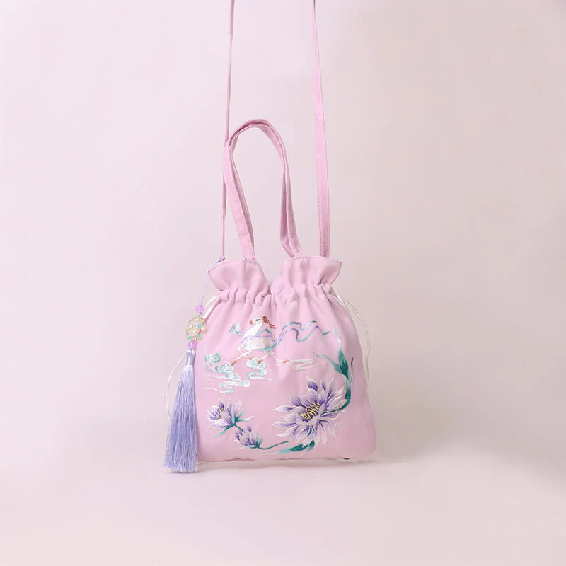 Buddha Stones Suzhou Ricamo Loto Cervo Epiphyllum Peonia Coniglio Cotone Lino Tote Borsa A Tracolla Borsa A Tracolla Borsa A Mano - Image 15