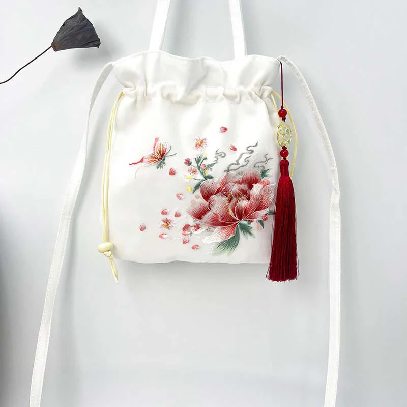 Buddha Stones Suzhou Ricamo Loto Cervo Epiphyllum Peonia Coniglio Cotone Lino Tote Borsa A Tracolla Borsa A Tracolla Borsa A Mano - Image 18