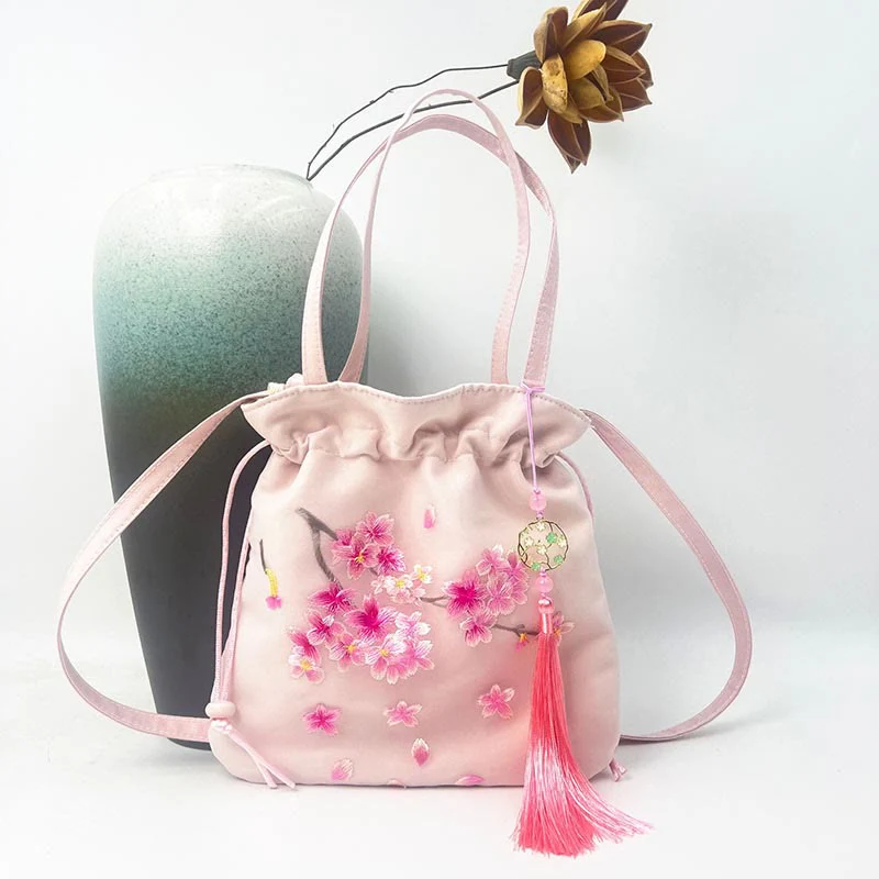 Buddha Stones Suzhou Ricamo Loto Cervo Epiphyllum Peonia Coniglio Cotone Lino Tote Borsa A Tracolla Borsa A Tracolla Borsa A Mano - Image 22