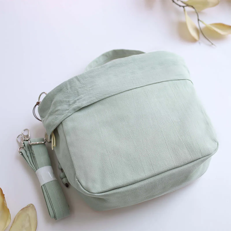 Buddha Stones Suzhou Ricamo Lotus Epiphyllum Magnolia Cotone Lino Tote Borsa A Tracolla Borsa A Mano - Image 4