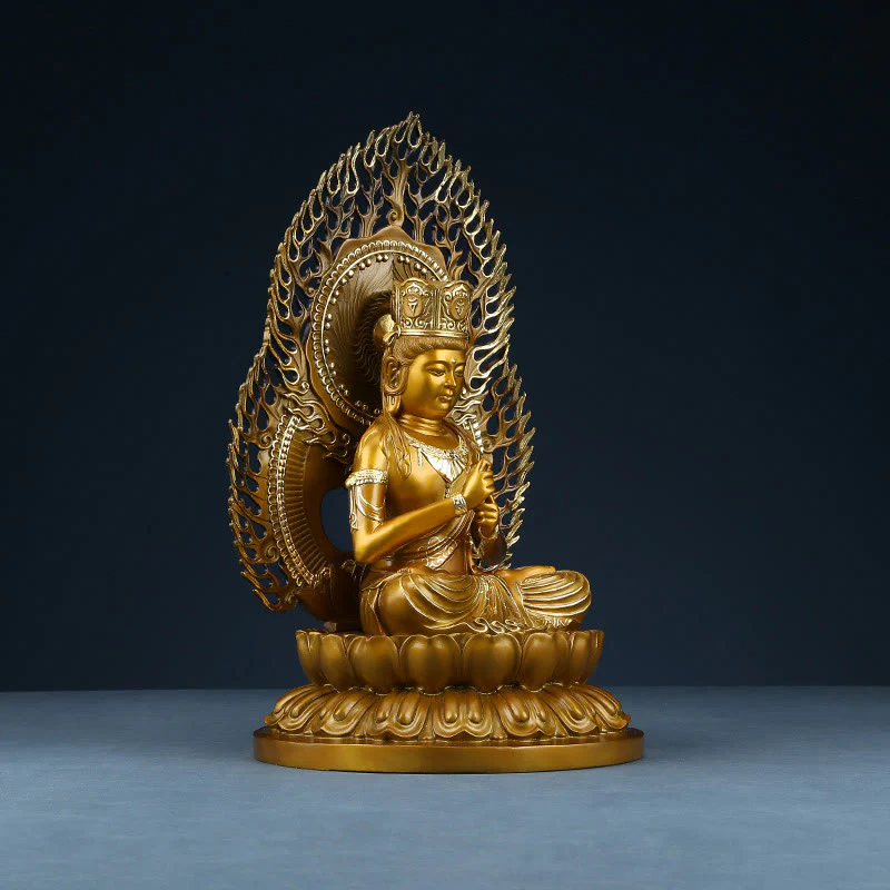 Buddha Stones Tathagata Buddha Figurina Serenità Statua in rame Decorazione per la casa Offerta - Image 15