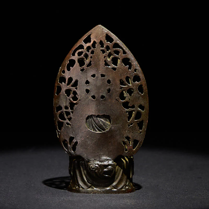 Buddha Stones Tathagata Buddha Statua in lega Zen Decorazione per la casa 9*4,5 cm - Image 5