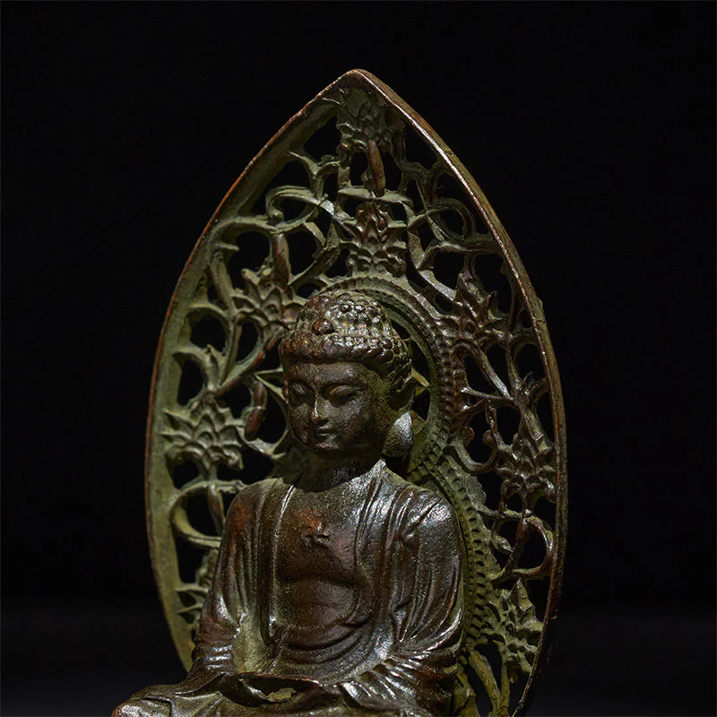 Buddha Stones Tathagata Buddha Statua in lega Zen Decorazione per la casa 9*4,5 cm - Image 8