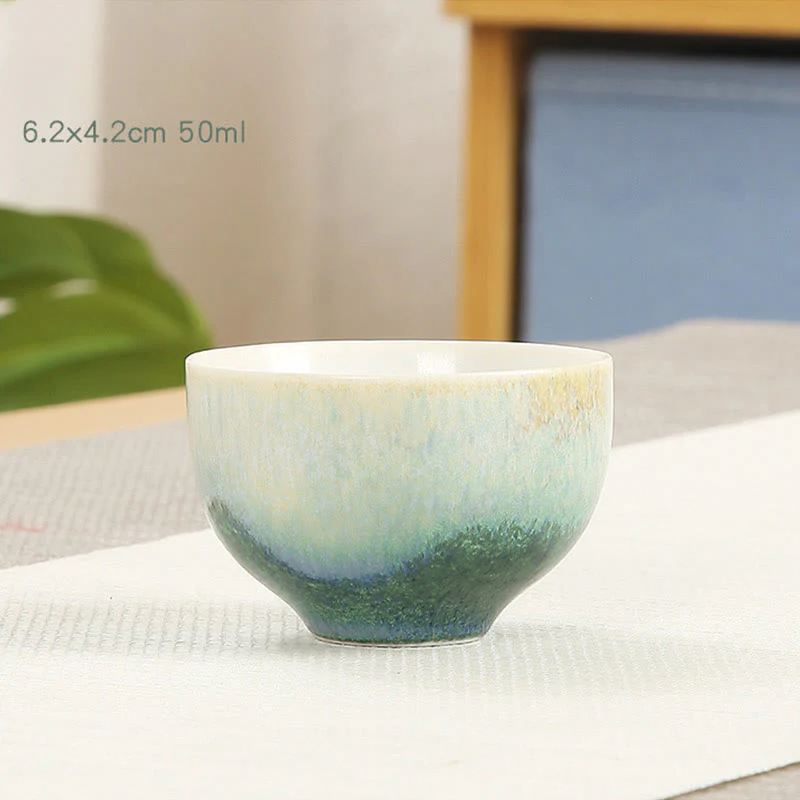 Buddha Stones Tazza da tè in ceramica verde creativa Tazze da tè Kung Fu - Image 13