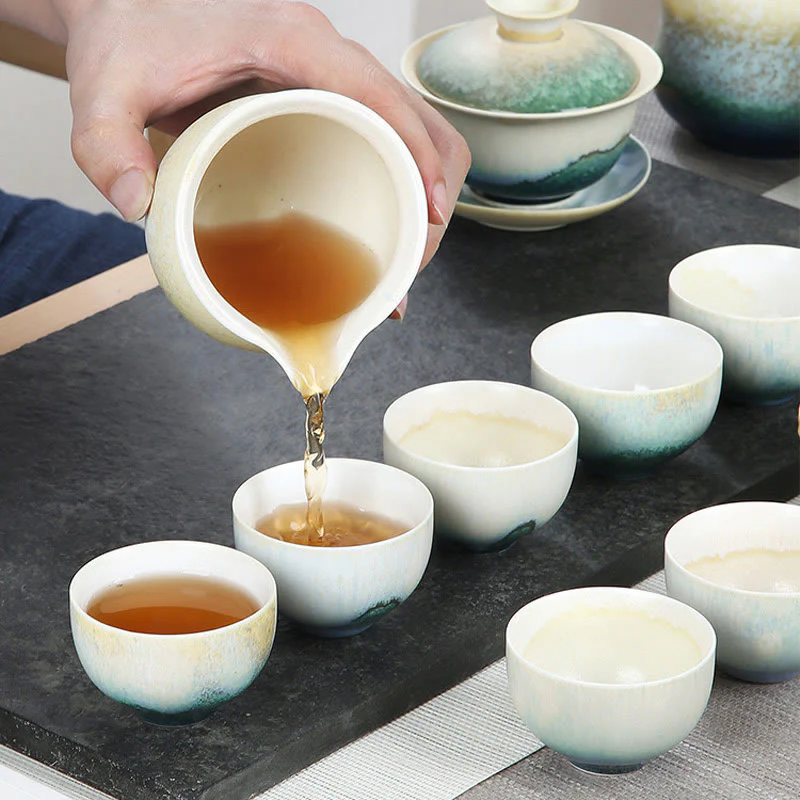 Buddha Stones Tazza da tè in ceramica verde creativa Tazze da tè Kung Fu - Image 18