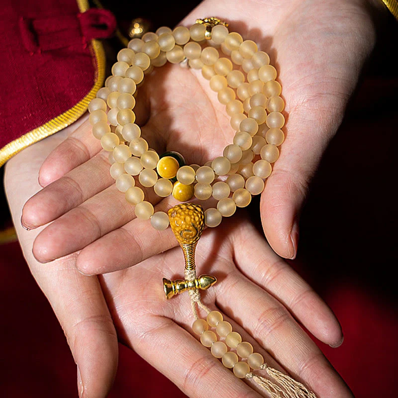 Buddha Stones Tibet 108 Mala Beads Zodiaco cinese Buddha natale Corno di pecora naturale Bracciale della ricchezza - Image 16