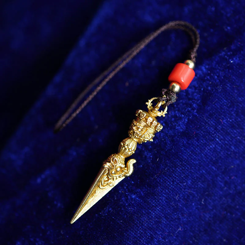 Buddha Stones Tibet Dorje Vajra Inciso Potere Spirituale Pendente Decorazione Appesa - Image 10