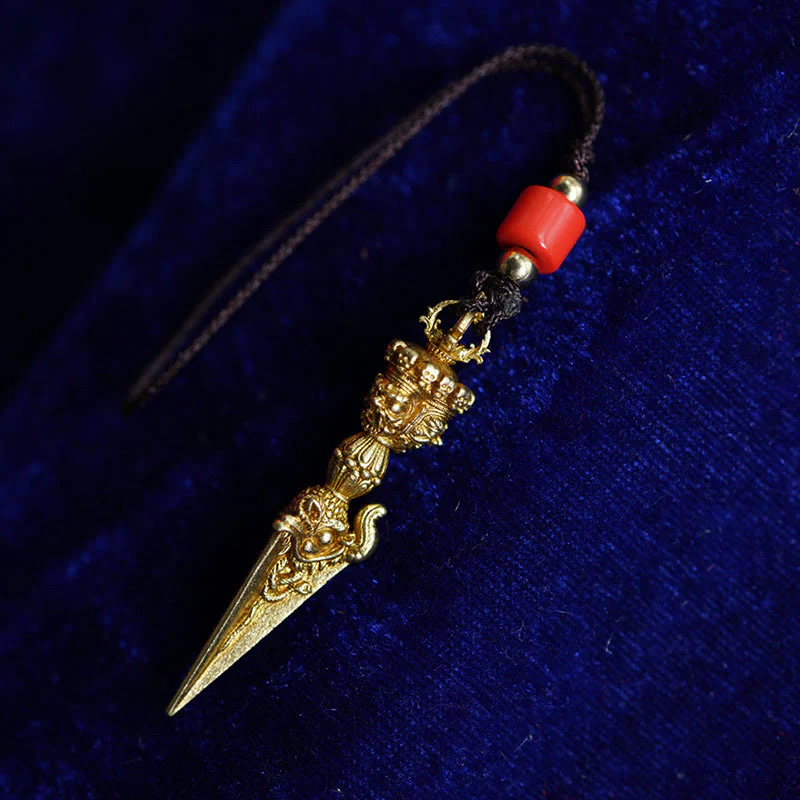 Buddha Stones Tibet Dorje Vajra Inciso Potere Spirituale Pendente Decorazione Appesa - Image 11