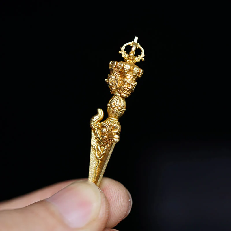 Buddha Stones Tibet Dorje Vajra Inciso Potere Spirituale Pendente Decorazione Appesa - Image 3