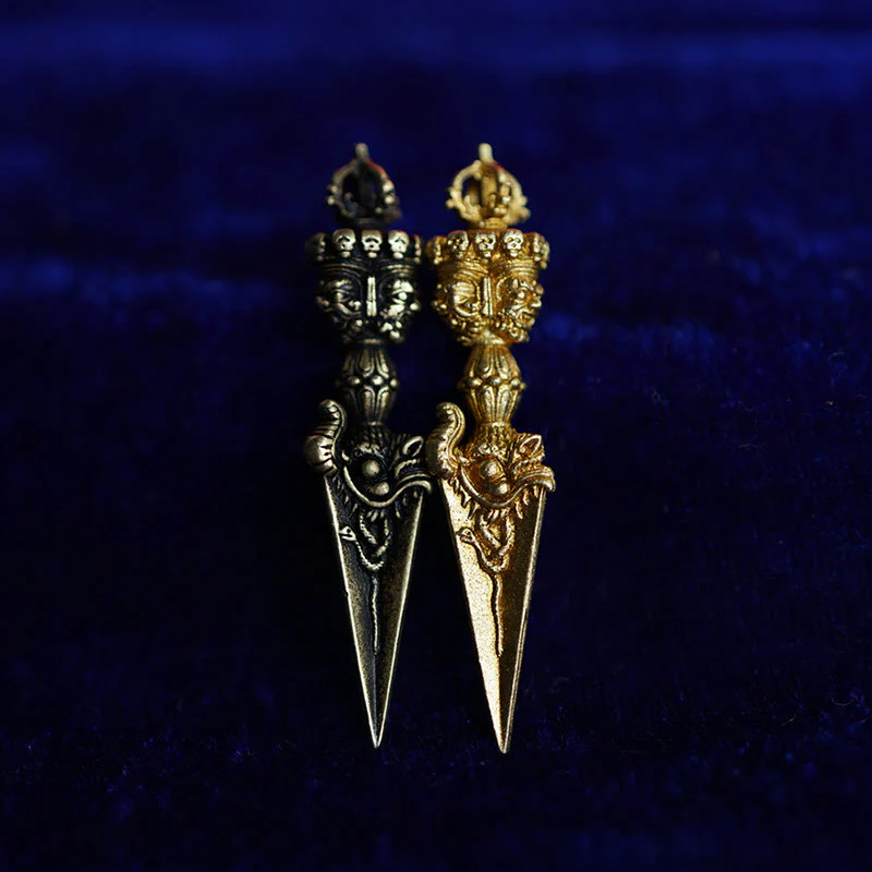 Buddha Stones Tibet Dorje Vajra Inciso Potere Spirituale Pendente Decorazione Appesa - Image 8