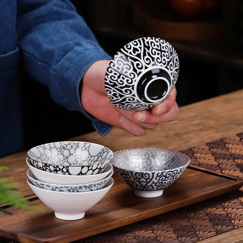 Buddha Stones Tibet Modello Fu Carattere Tazza da tè in ceramica argento dorato Tazze da tè Kung Fu 55 ml - Image 7
